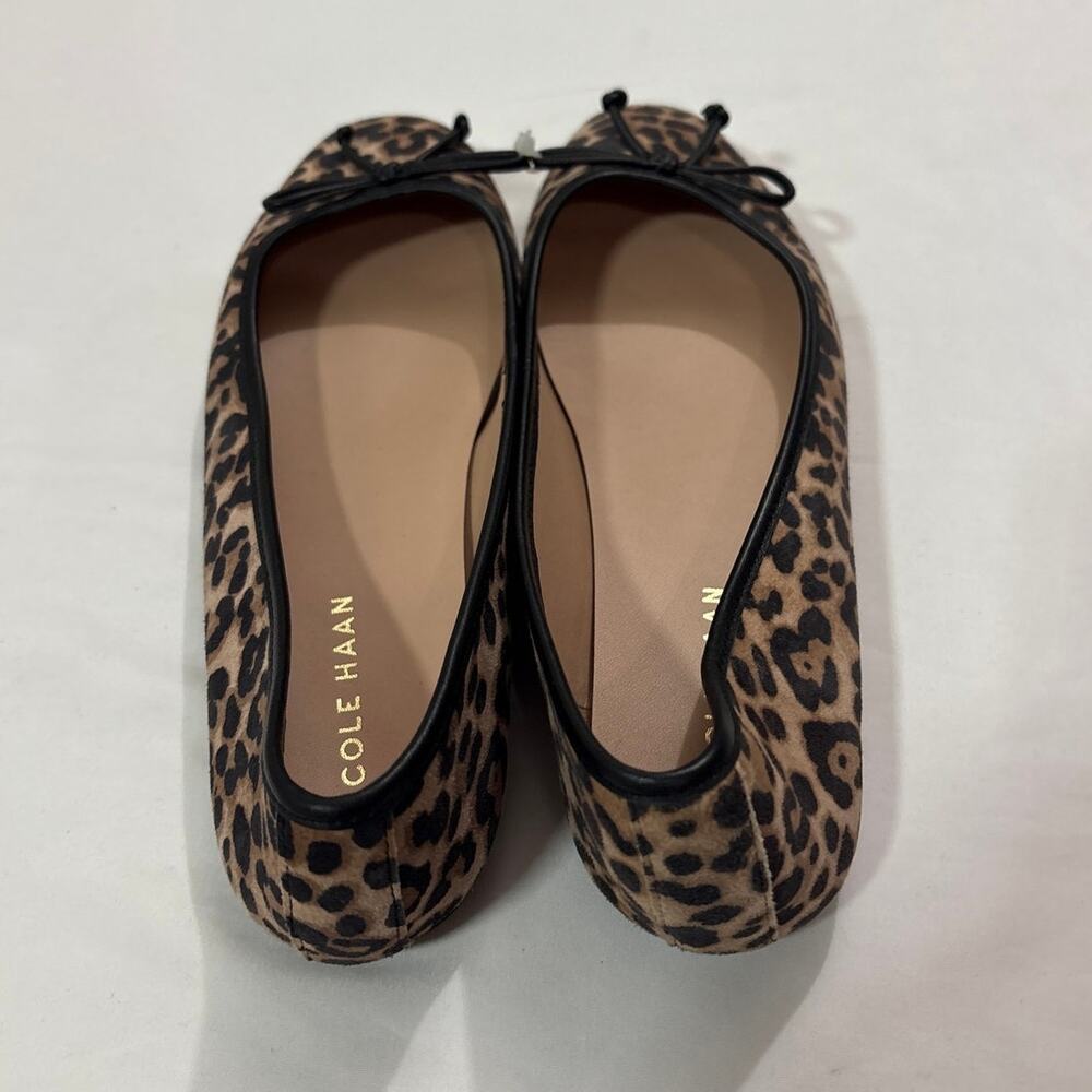 Cole Haan Women 7 Yara Soft Ballet Flats Leopard Print Suede Office Contemporary - Picture 5 of 7